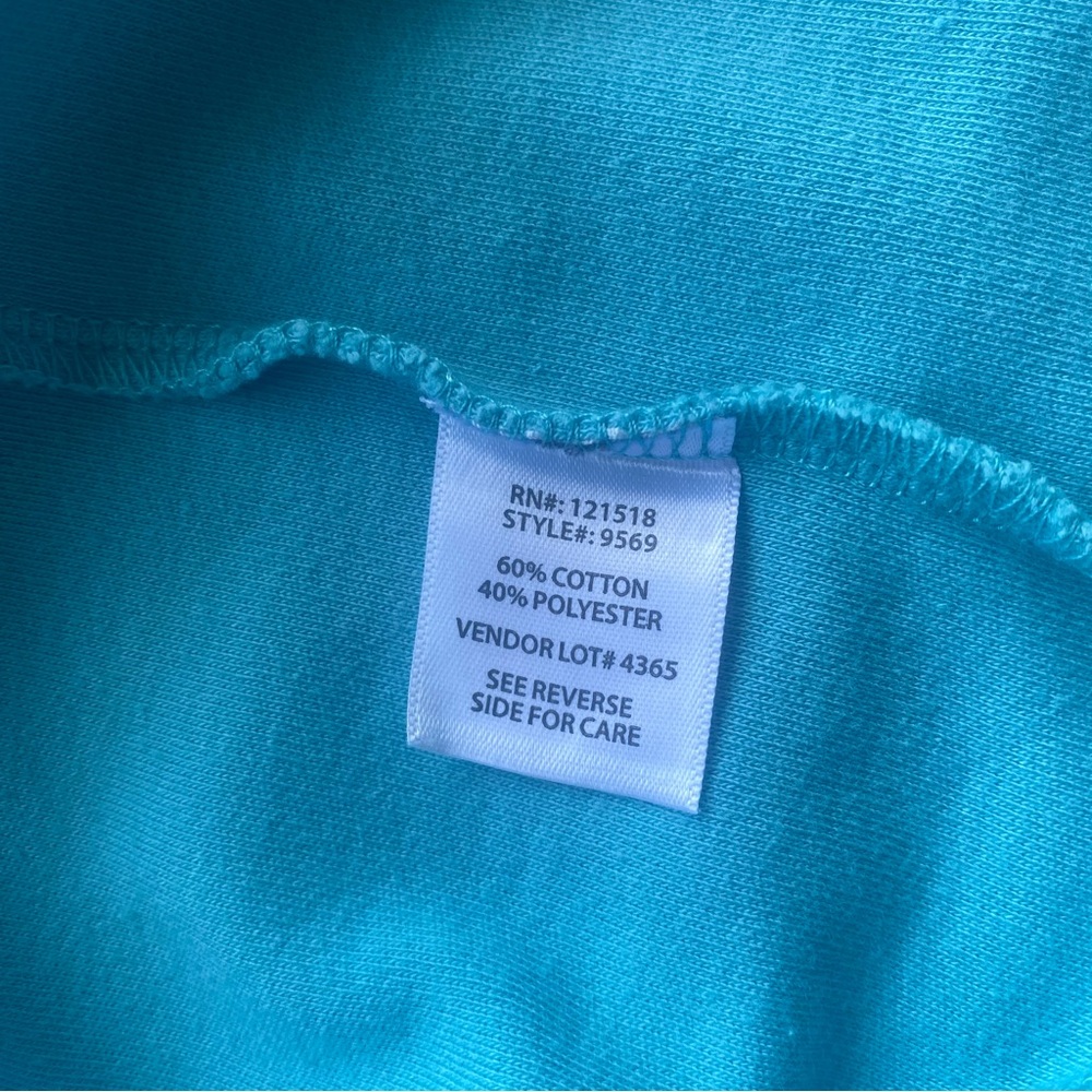 Aqua Short Sleeve Mock Neck 1X - Picture 5 of 5